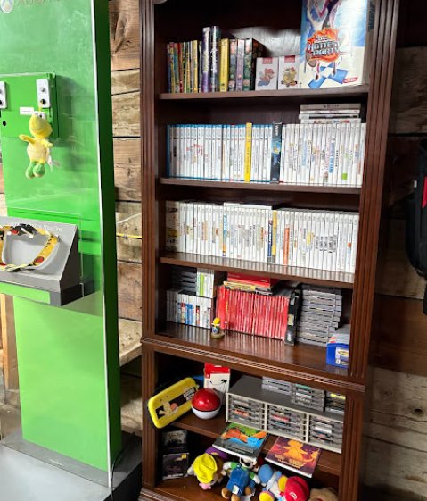 Store shelves with Xbox kiosk